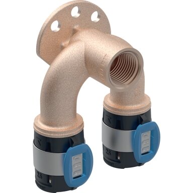 Geberit FlowFit alkūnė prietaisinė dviguba 16x1/2"x16 VS Geberit FlowFit alkūnė prietaisinė dviguba 16x1/2"x16 VS