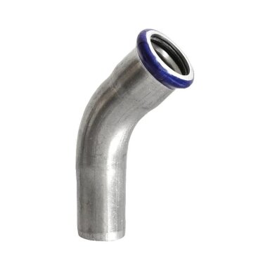 Nerūdijančio plieno presuojama alkūnė 45° v/i Eurotubi AISI 316L 35x35 mm Nerūdijančio plieno presuojama alkūnė 45° v/i Eurotubi AISI 316L 35x35 mm