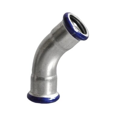 Nerūdijančio plieno presuojama alkūnė 45° v/v Eurotubi AISI 316L 35x35 mm Nerūdijančio plieno presuojama alkūnė 45° v/v Eurotubi AISI 316L 35x35 mm