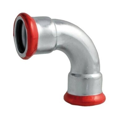 Plieninė presuojama alkūnė 90° v/v Eurotubi C-Stahl 42x42 mm