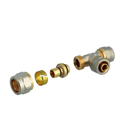 Užveržiamas trišakis General Fittings, 16x16x16 mm